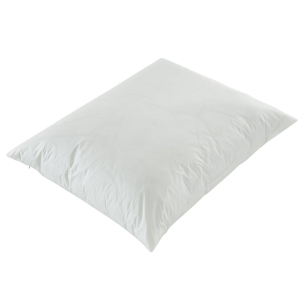 A white king size vinyl waterproof pillow protector.