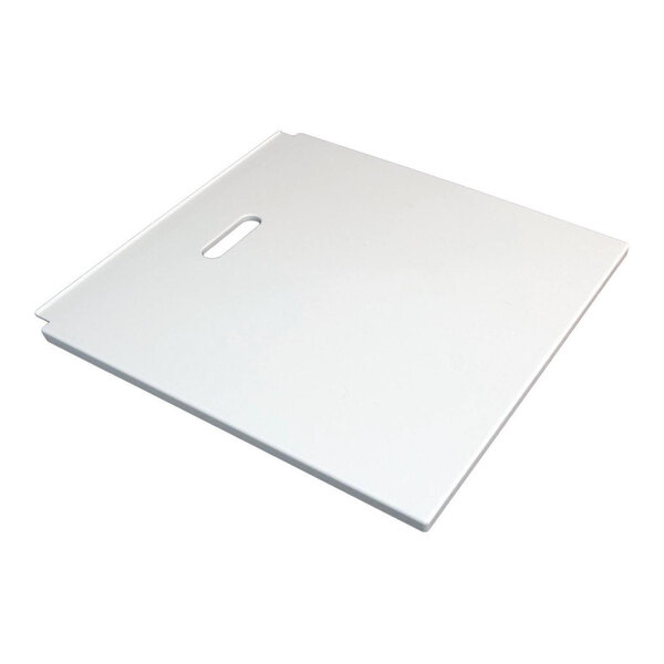 A white square top cover with a handle slot, designed for 18 and 19 UTILATUB sinks.