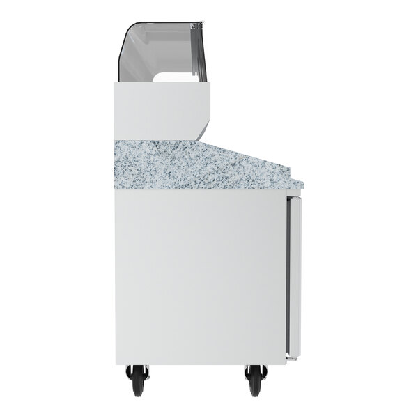 Infrico IRT-MPG1980 COMBO 77 3/4" Refrigerated Pizza Prep Table with Three Doors