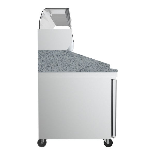 Infrico IRT-MR67-GTCOMBO 68 7/8" Refrigerated Pizza Prep Table with Two Doors