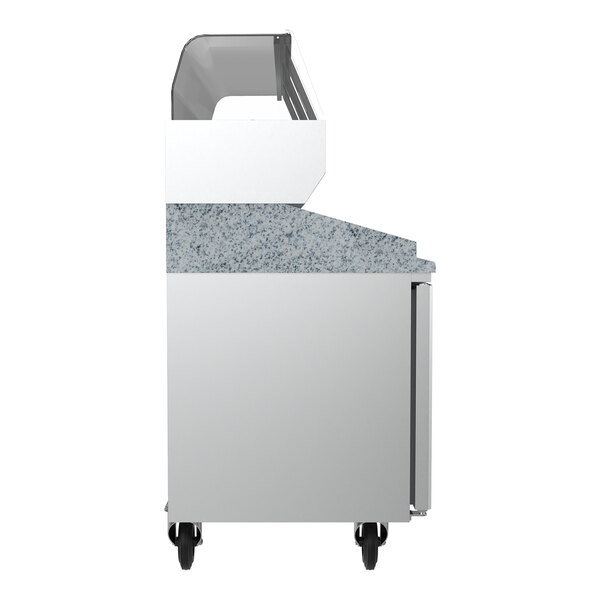 Infrico IRT-MPG1490 COMBO 58 3/4" Refrigerated Pizza Prep Table with Two Doors