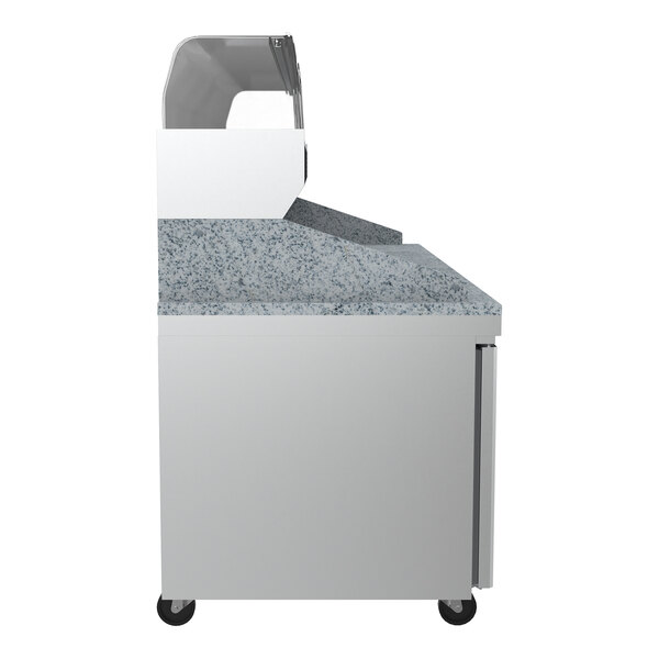 Infrico IRT-MR93-GTCOMBO 93 1/4" Refrigerated Pizza Prep Table with Three Doors