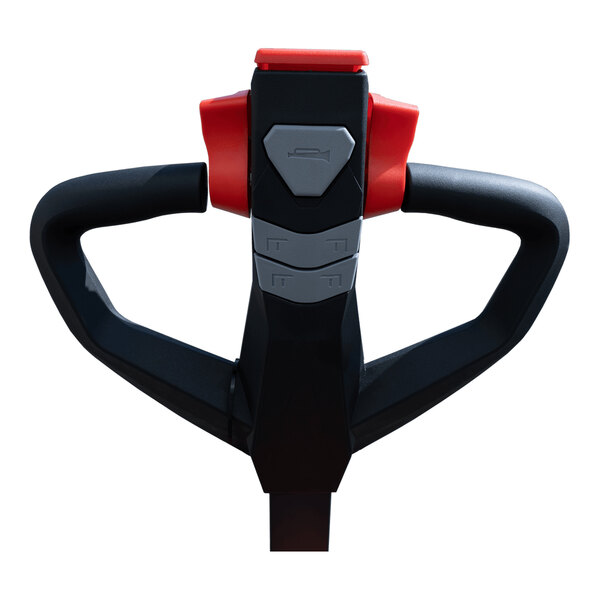 A control handle for a Ballymore 48V lithium-ion battery-powered pallet truck.