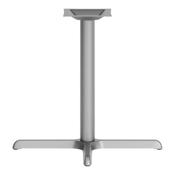 Flash Furniture Beverly 30" x 30" Silver Standard Height Table Base with 3" Column