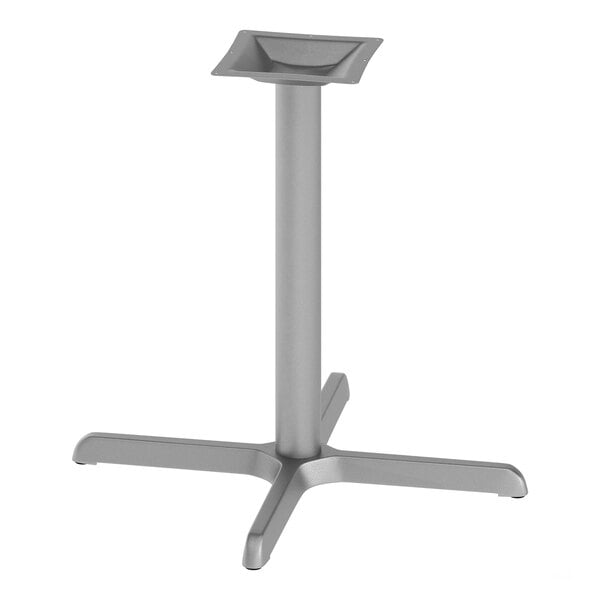 Flash Furniture Beverly 30" x 30" Silver Standard Height Table Base with 3" Column