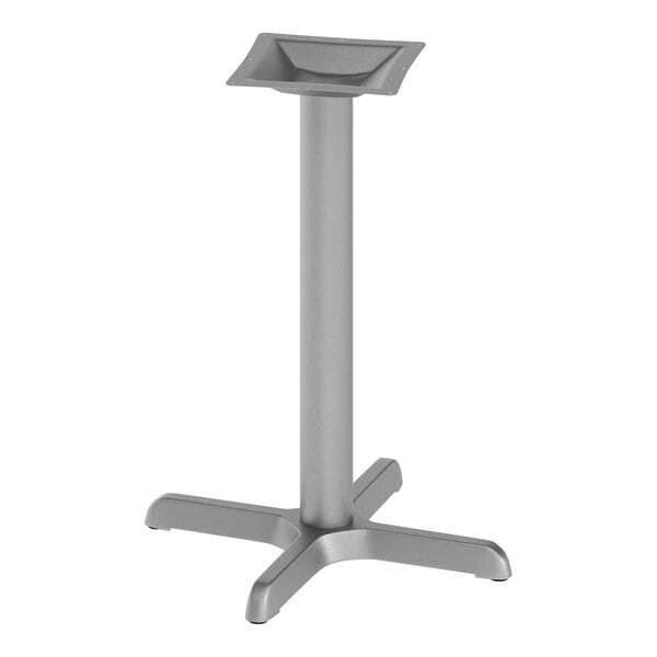 Flash Furniture Beverly 22" x 22" Silver Standard Height Table Base with 3" Column