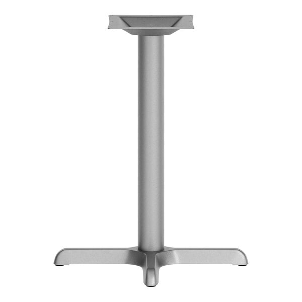Flash Furniture Beverly 22" x 22" Silver Standard Height Table Base with 3" Column