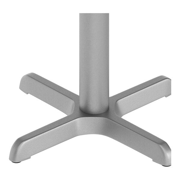 Flash Furniture Beverly 22" x 22" Silver Standard Height Table Base with 3" Column