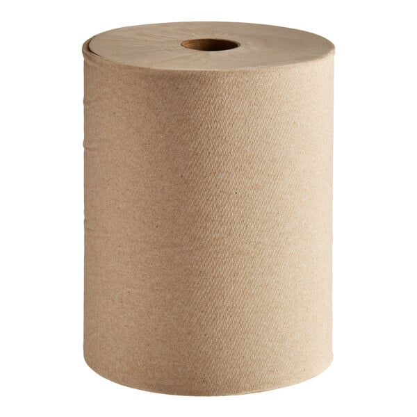 Scott® Universal 8" 1-Ply Natural Kraft 100% Recycled Hard Roll Paper Towel Roll, 800' / Roll - 6/Case