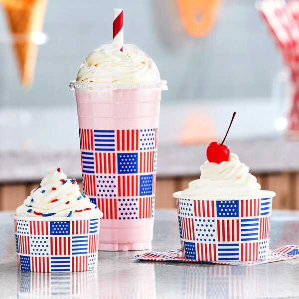 Choice 24 oz. Patriotic Print PET Plastic Cold Cup - 600/Case
