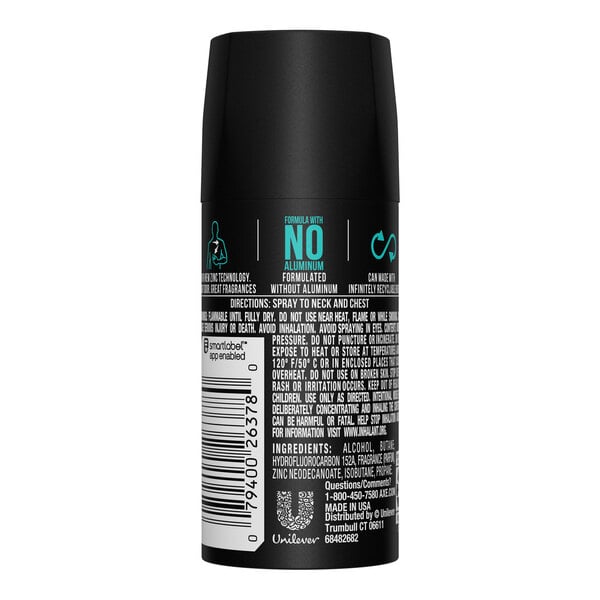A small black canister of Axe Apollo deodorant body spray.