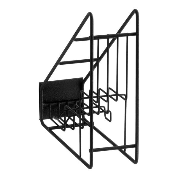 Torani 3-Tier 3-Bottle Black Stainless Steel Wire Rack for 750 mL-1 Liter Flavoring Syrup Bottles