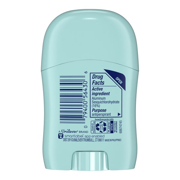 A small, light blue stick of Degree Advanced Shower Clean deodorant.