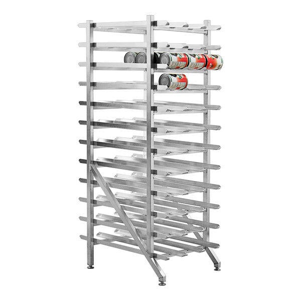New Age Industrial Heavy-Duty Full-Size Aluminum Stationary Can Rack for #5 Cans 1254