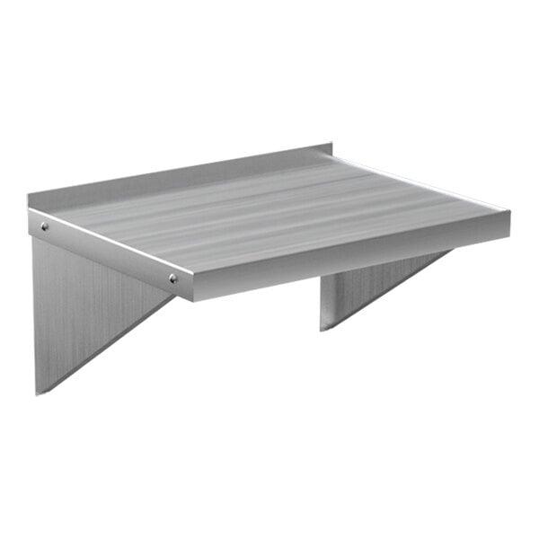 An 18-inch by 24-inch heavy-duty 12-gauge aluminum microwave shelf.