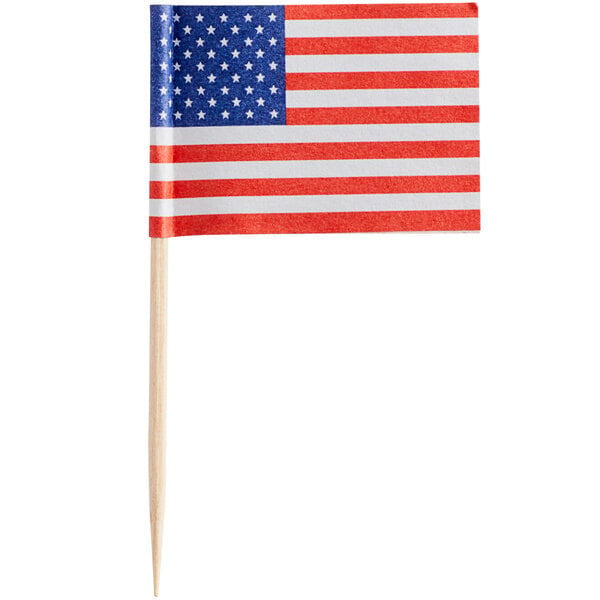 Choice 2 1/2" American Flag Food Pick - 6,000/Case