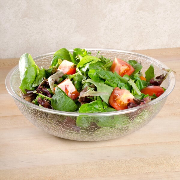 Cambro Camwear® 3.2 Qt. Translucent Pebbled Polycarbonate Serving / Salad Bowl - 12/Case