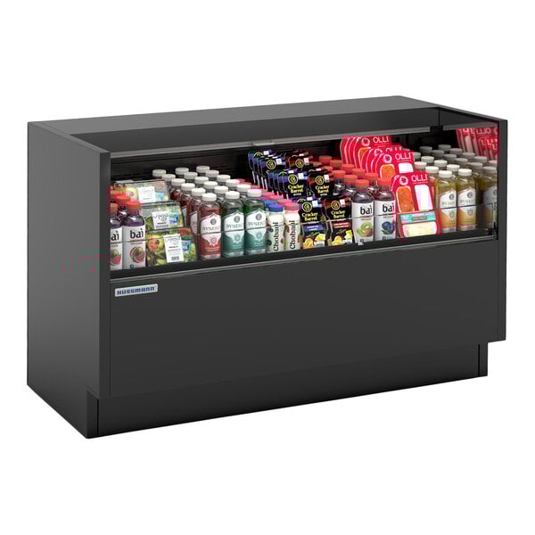 Hussmann FS-OB-1017-46A 47 1/4" Black Horizontal Low-Profile Air Curtain Merchandiser - 120V