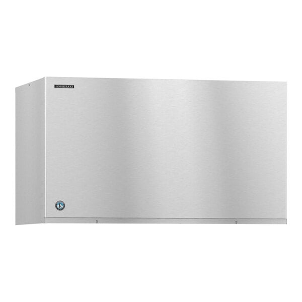 A large, stainless steel, stackable remote air-cooled modular ice machine.