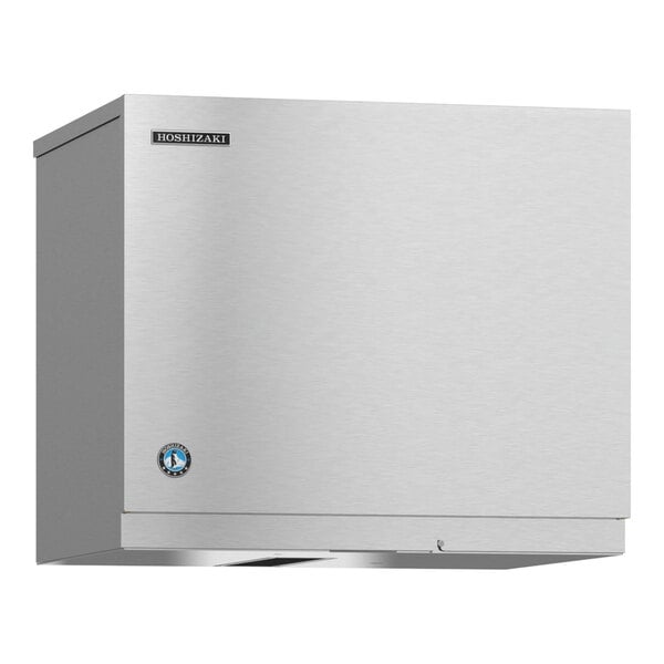 A stainless steel remote air-cooled modular crescent cube ice machine.