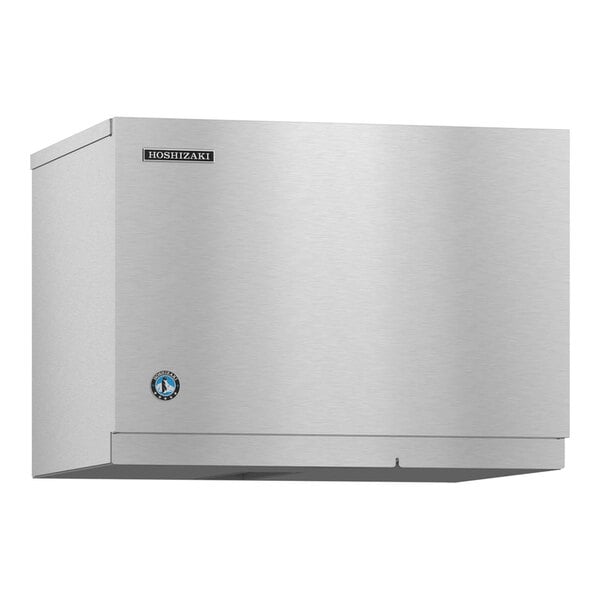 A stainless steel Hoshizaki remote air-cooled modular crescent cube ice machine.