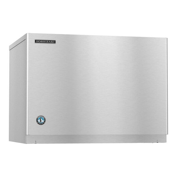 A stainless steel Hoshizaki remote air-cooled modular crescent cube ice machine.