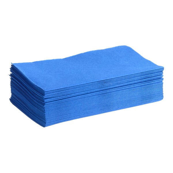 Choice 17" x 15" Cobalt Blue 2-Ply Dinner Napkin - 100/Pack