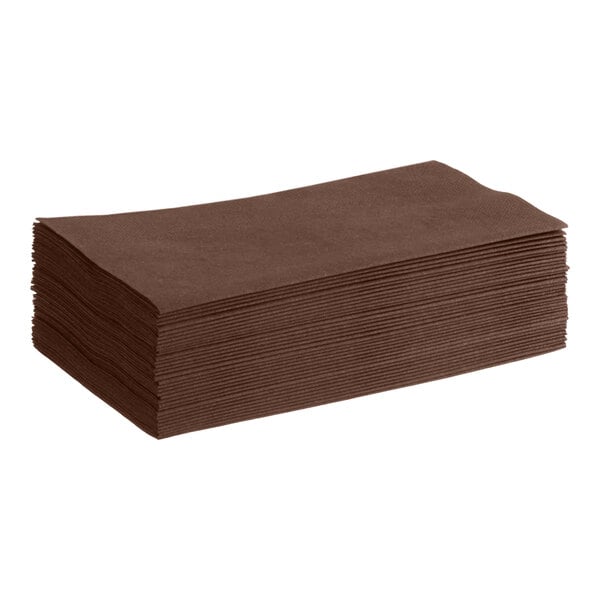 Choice 17" x 15" Chocolate 2-Ply Dinner Napkin - 100/Pack