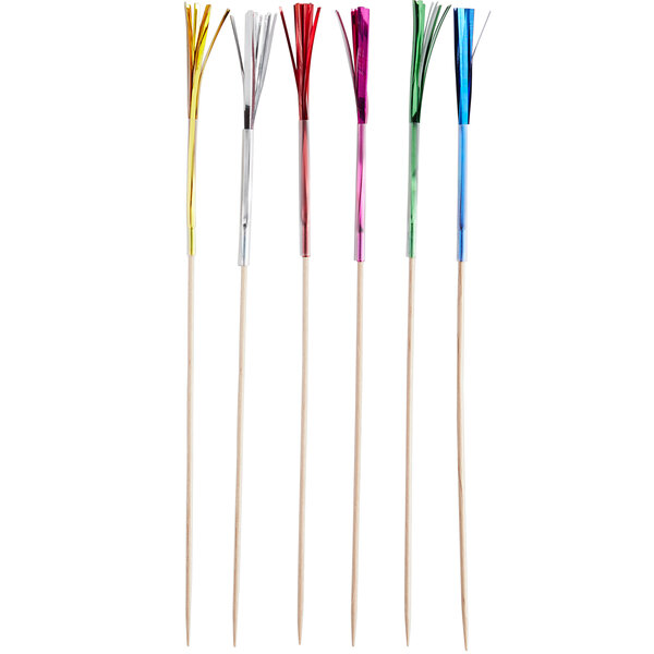 Choice 6" Assorted Color Firework Food Pick - 1,000/Pack