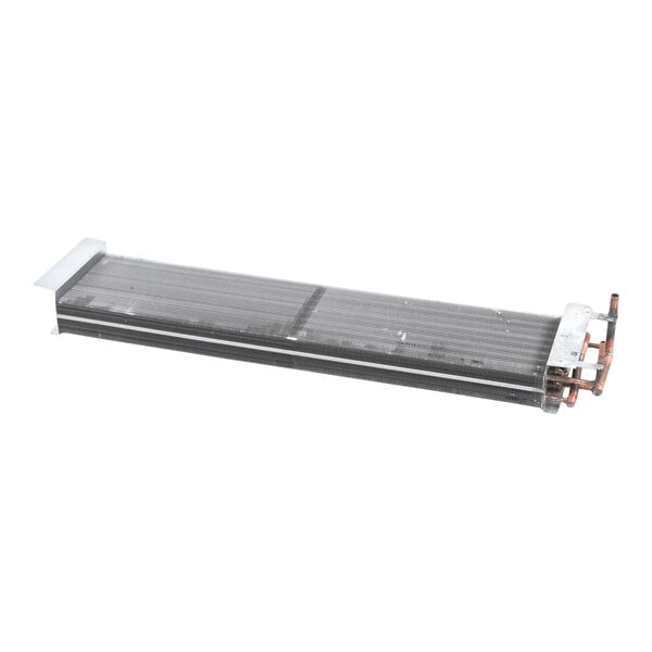 A rectangular metal condenser coil with copper tubing and fins, measuring 9 inches by 38 inches.