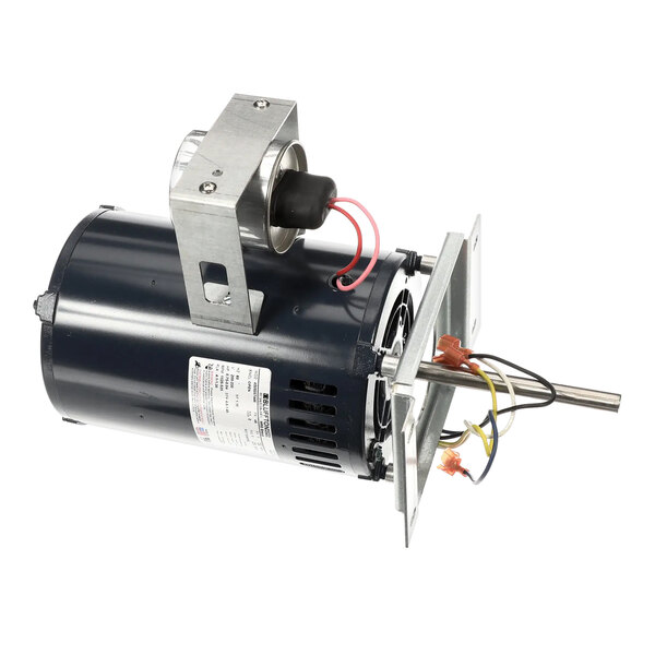 A commercial convection oven motor assembly with attached mounting bracket and wiring, designed for 208V operation.