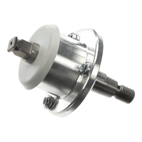 A metal and plastic bearing assembly for a Vitamix blender.