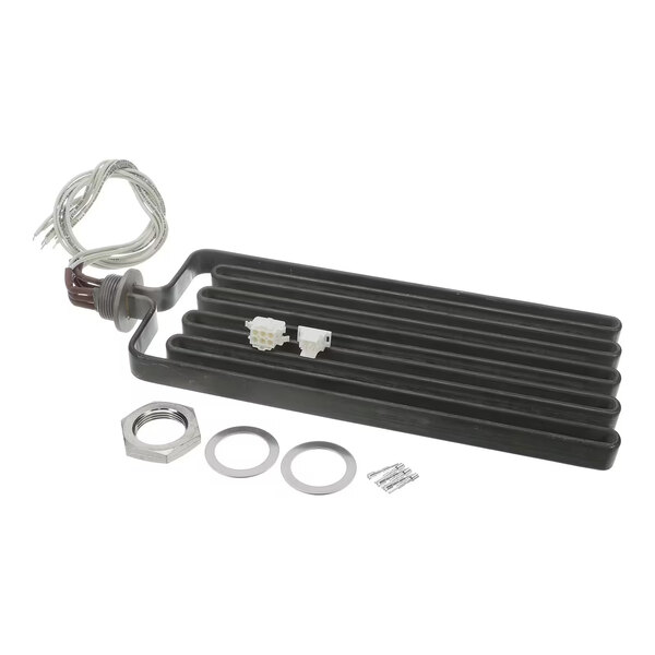 An electric heating element kit with connectors and mounting hardware for Ultrafryer Systems.