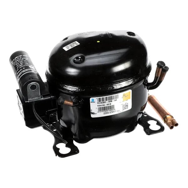 A black Silver King 11700-4 compressor kit for refrigeration, model TCX415U-DS1B, designed for 115V operation.
