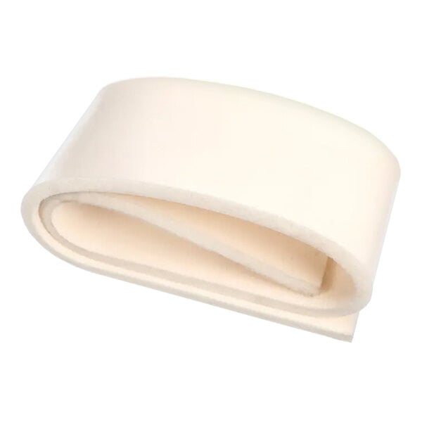 A folded, rectangular white gasket apron measuring 4 inches by 36 inches.