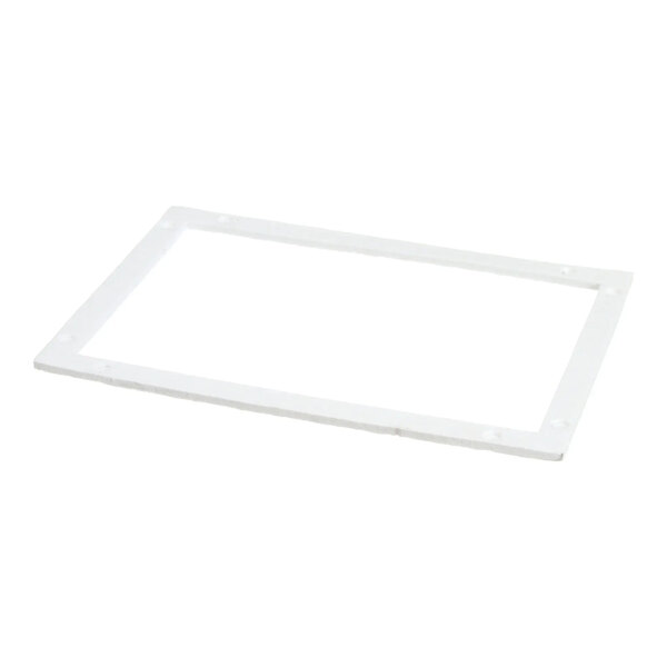 A rectangular white gasket for a blower box, designed for Ultrafryer Systems.