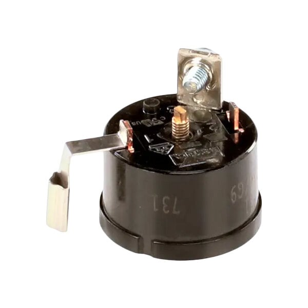 An electrical overload protector component for Embraco compressors, model Delfield 3516683.