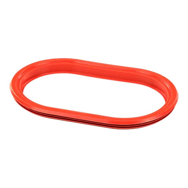 A red oval-shaped bowl gasket for Grindmaster-Cecilware equipment.