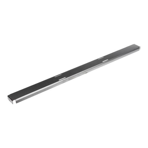 A long, rectangular metal divider bar for a drawer.