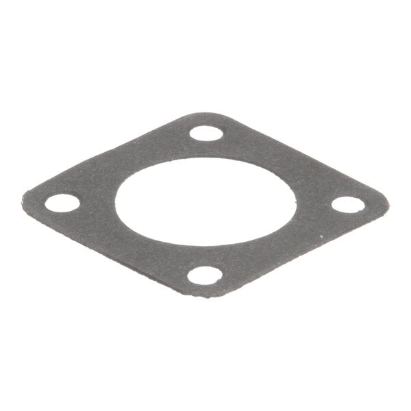 A square gasket with a large central hole and four smaller holes near each corner, designed for Ultrafryer Systems Viking Pump/Motor models.