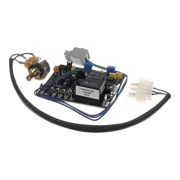 A Trakstat field installation kit for Ultrafryer Systems, featuring a circuit board with attached wiring and connectors.