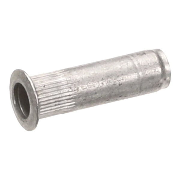 An aluminum threaded insert with a 10-32 thread size.