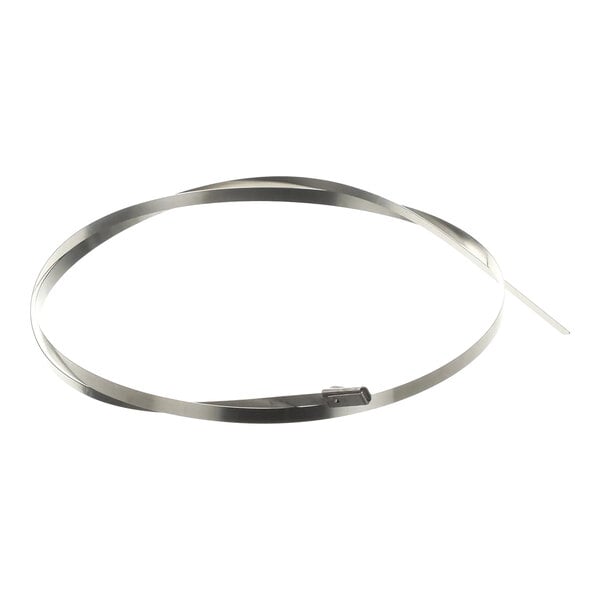 A stainless steel wire tie.
