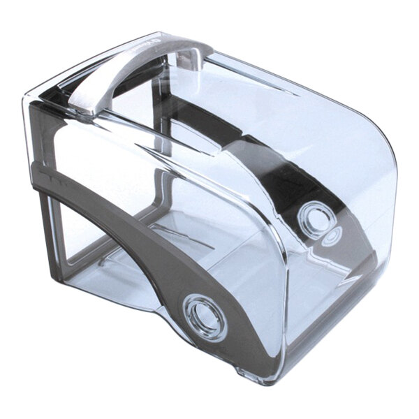 A transparent Vitamix 15080 Tqo sound enclosure assembly with a handle.