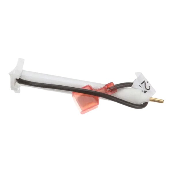 A white and black Ice-O-Matic 9101334-01 conductivity probe with a small red component and a gold tip.