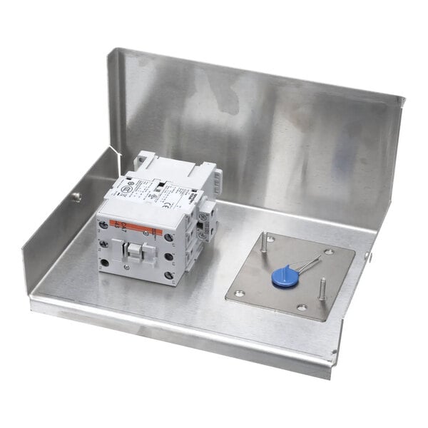 A stainless steel mechanical contactor kit with a 24V coil, including a mounted contactor and hardware, designed for Ultrafryer Systems.