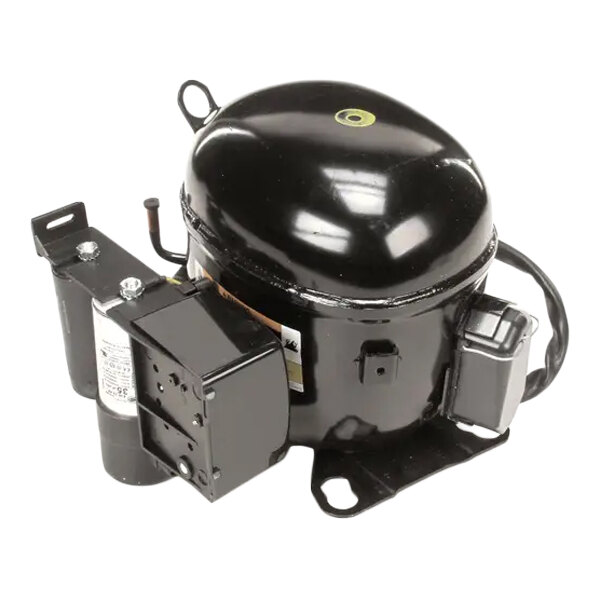A black Master-Bilt 02-161572 compressor designed for refrigeration systems, operating at 115V.