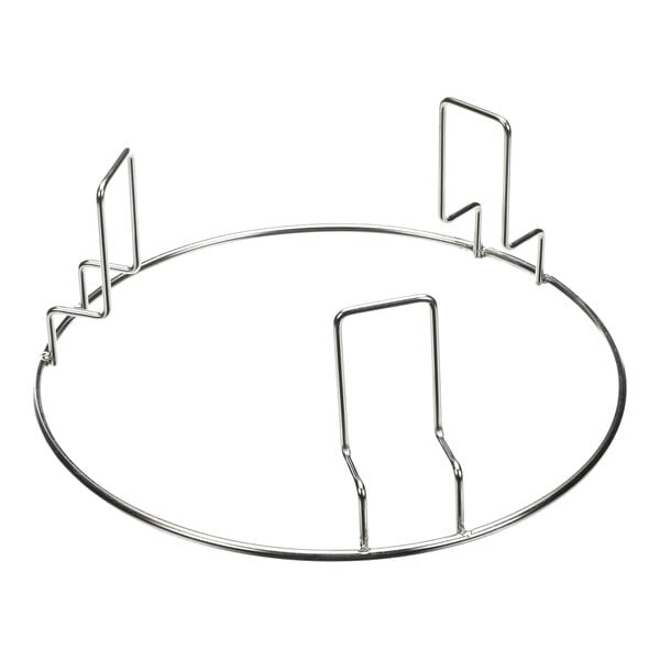 A round metal wire rack with three vertical supports.
