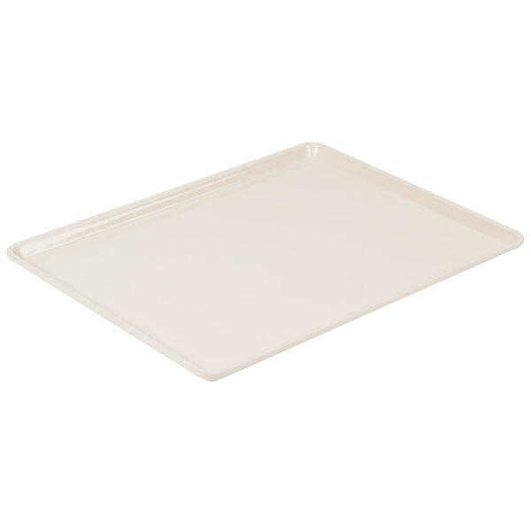 A white Cambro dietary tray with a handle.