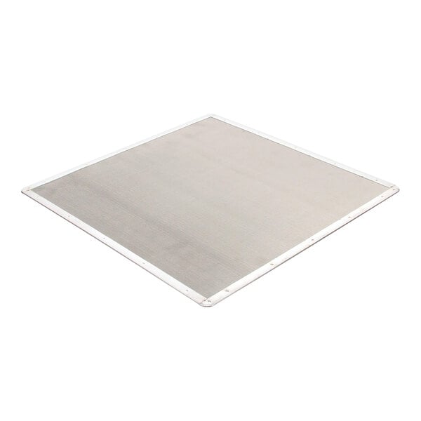 A square metal filter screen without a hole, designed for use with Ultrafryer Systems.